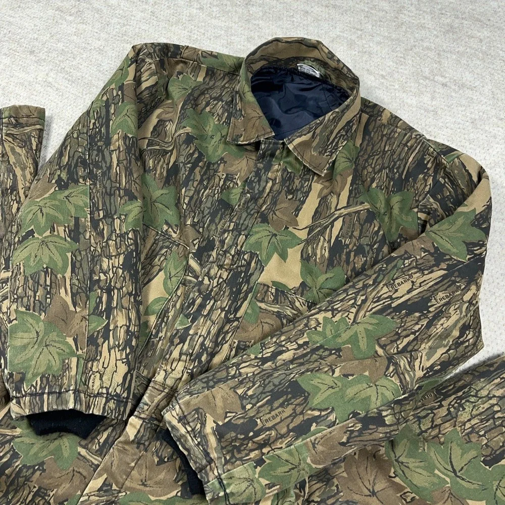 Vintage Realtree Trebark Camo Coveralls Bibs Men Large Hunting Outdoors USA‎ 90s